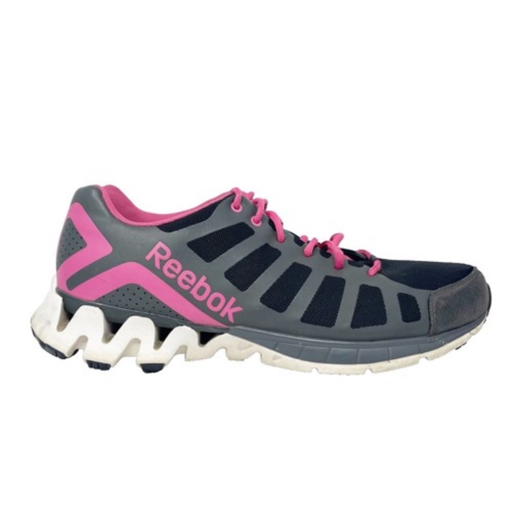 Reebok zig tech shark 3.0 pink black running shoes sz 8